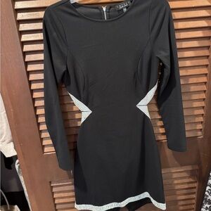 Trixxi Black Dress with Silver Accents